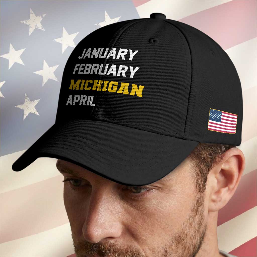 January February Michigan April Baseball Cap Basketball Game Day TS11 Print Your Wear