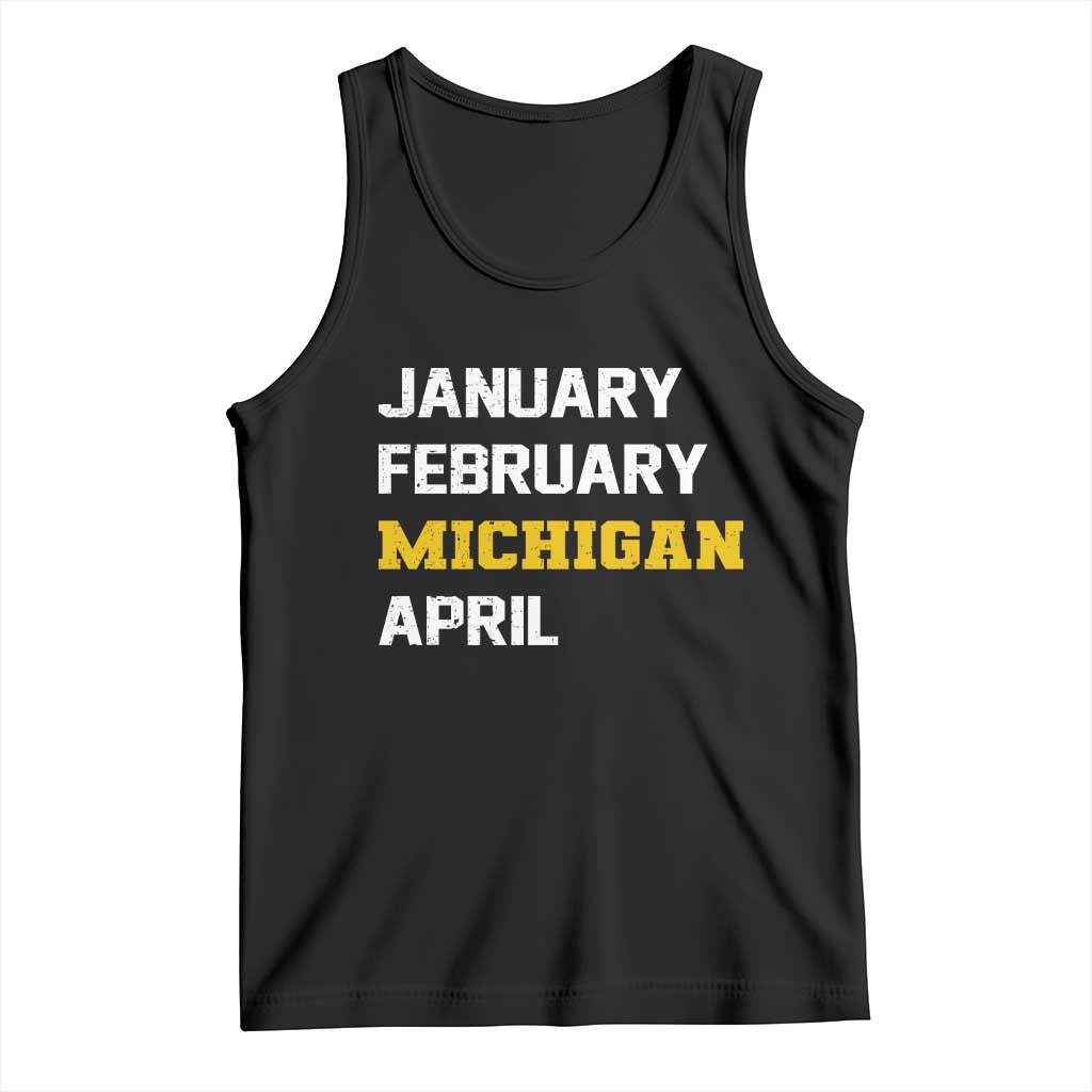 January February Michigan April Tank Top Basketball Game Day TS11 Black Print Your Wear