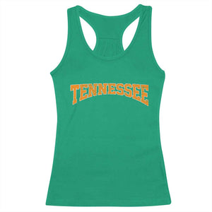 Tennessee Fan Racerback Tank Top Orange Bold Sport State Letters Game Day TS11 Irish Green Print Your Wear