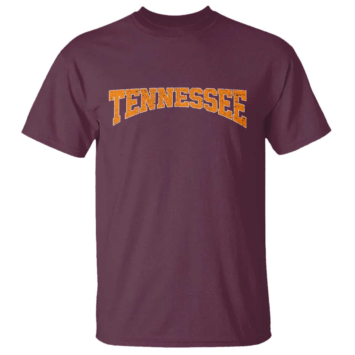 Tennessee Fan T Shirt Orange Bold Sport State Letters Game Day TS11 Maroon Print Your Wear
