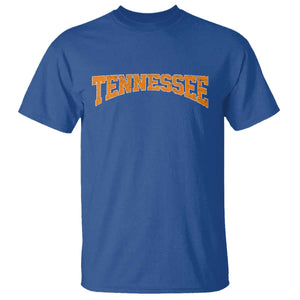 Tennessee Fan T Shirt Orange Bold Sport State Letters Game Day TS11 Royal Blue Print Your Wear