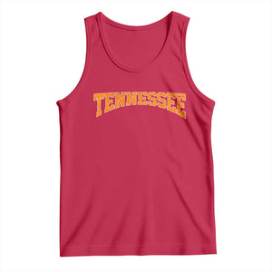 Tennessee Fan Tank Top Orange Bold Sport State Letters Game Day TS11 Red Print Your Wear