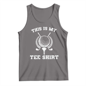 Golf Lover Tank Top This Is My Tee Shirt Golfing Player TS11 Deep Heather Print Your Wear