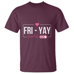 Friday Lovers T Shirt Funny Happy Fri Yay TS11 Maroon Print Your Wear