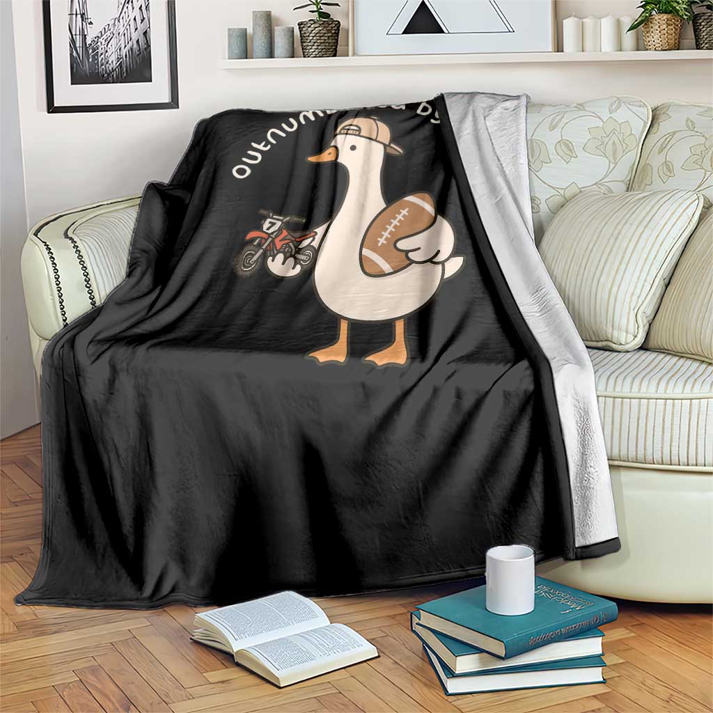Outnumbered By Boys Funny Mom Goose Throw Blanket TS11 Print Your Wear