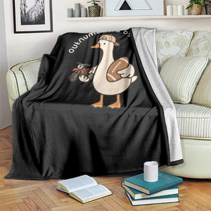 Outnumbered By Boys Funny Mom Goose Throw Blanket TS11 Print Your Wear