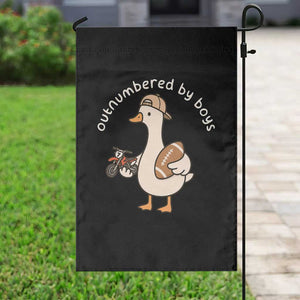 Outnumbered By Boys Funny Mom Goose Garden Flag TS11 Print Your Wear