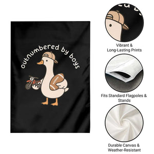 Outnumbered By Boys Funny Mom Goose Garden Flag TS11 Print Your Wear