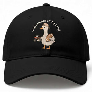 Outnumbered By Boys Funny Mom Goose Baseball Cap TS11 Print Your Wear