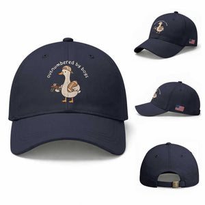 Outnumbered By Boys Funny Mom Goose Baseball Cap TS11 Baseball Cap Universal Fit Navy Print Your Wear