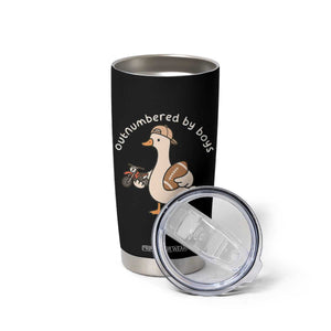 Outnumbered By Boys Funny Mom Goose Tumbler Cup TS11 Print Your Wear