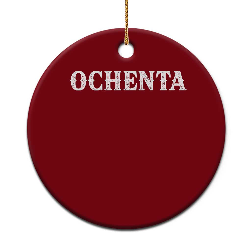 Spanish Mexican 80th Birthday Ceramic Ornament Ochenta 60 Years Old Bday TS11 1pc Red Print Your Wear