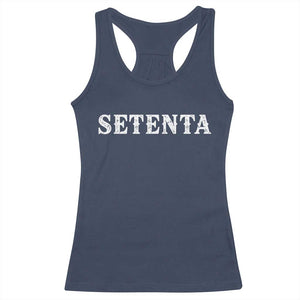 Spanish Mexican 70th Birthday Racerback Tank Top Setenta 40 Years Old Bday TS11 Navy Print Your Wear