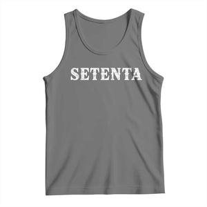 Spanish Mexican 70th Birthday Tank Top Setenta 40 Years Old Bday TS11 Black Heather Print Your Wear