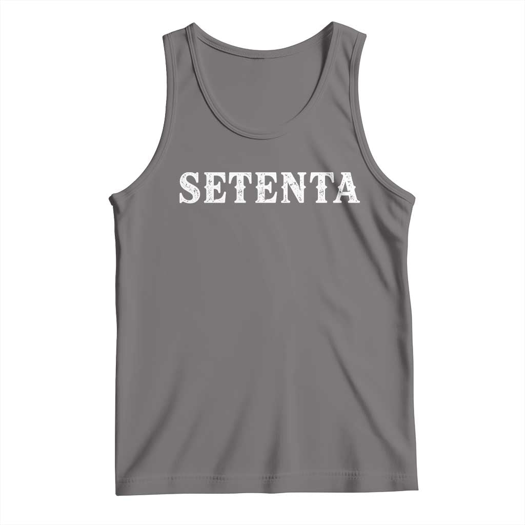 Spanish Mexican 70th Birthday Tank Top Setenta 40 Years Old Bday TS11 Deep Heather Print Your Wear
