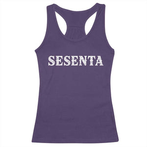Spanish Mexican 60th Birthday Racerback Tank Top Sesenta 60 Years Old Bday TS11 Purple Print Your Wear
