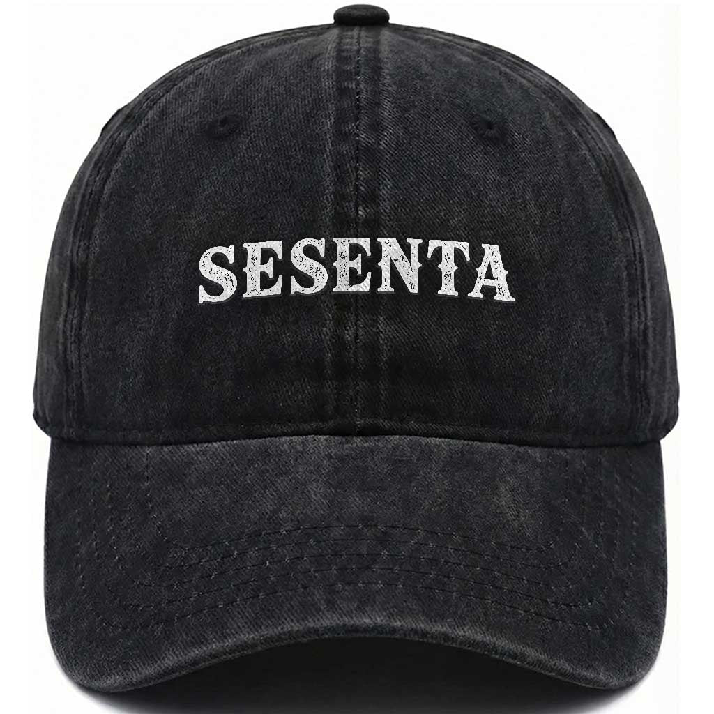 Spanish Mexican 60th Birthday Washed Cotton Baseball Cap Sesenta 60 Years Old Bday TS11 Print Your Wear