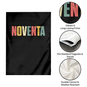 90th Birthday Noventa Garden Flag Spanish Mexican 90 Years Old Bday TS11 Print Your Wear