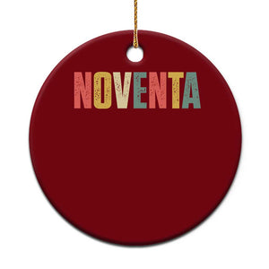 90th Birthday Noventa Ceramic Ornament Spanish Mexican 90 Years Old Bday TS11 1pc Red Print Your Wear