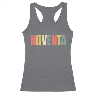 90th Birthday Noventa Racerback Tank Top Spanish Mexican 90 Years Old Bday TS11 Charcoal Print Your Wear