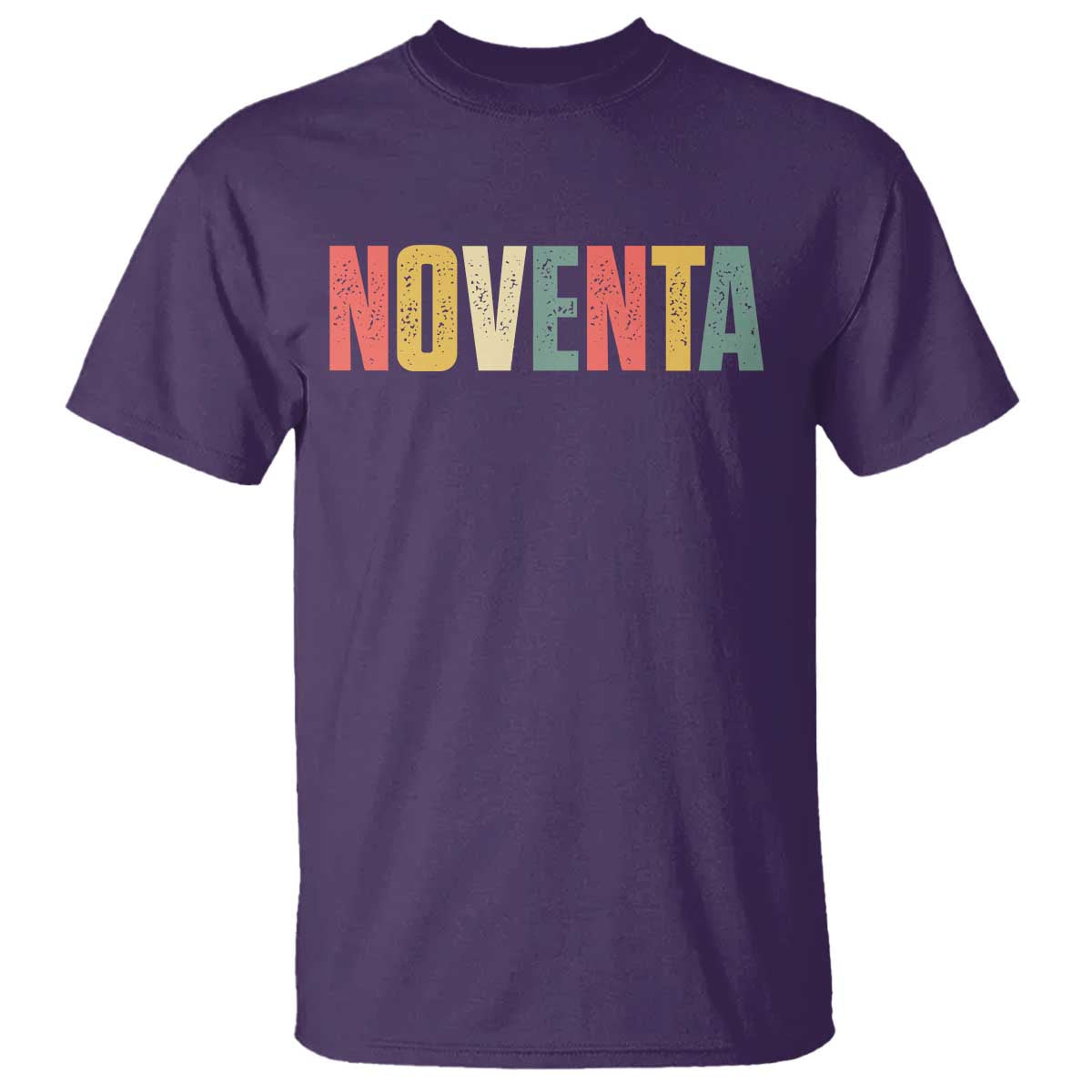 90th Birthday Noventa T Shirt Spanish Mexican 90 Years Old Bday TS11 Purple Print Your Wear
