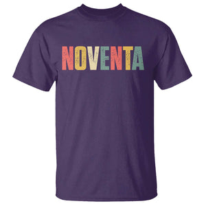 90th Birthday Noventa T Shirt Spanish Mexican 90 Years Old Bday TS11 Purple Print Your Wear
