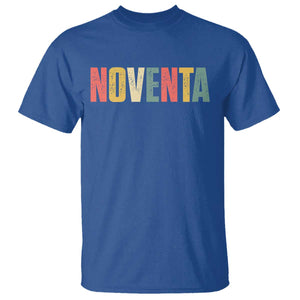 90th Birthday Noventa T Shirt Spanish Mexican 90 Years Old Bday TS11 Royal Blue Print Your Wear