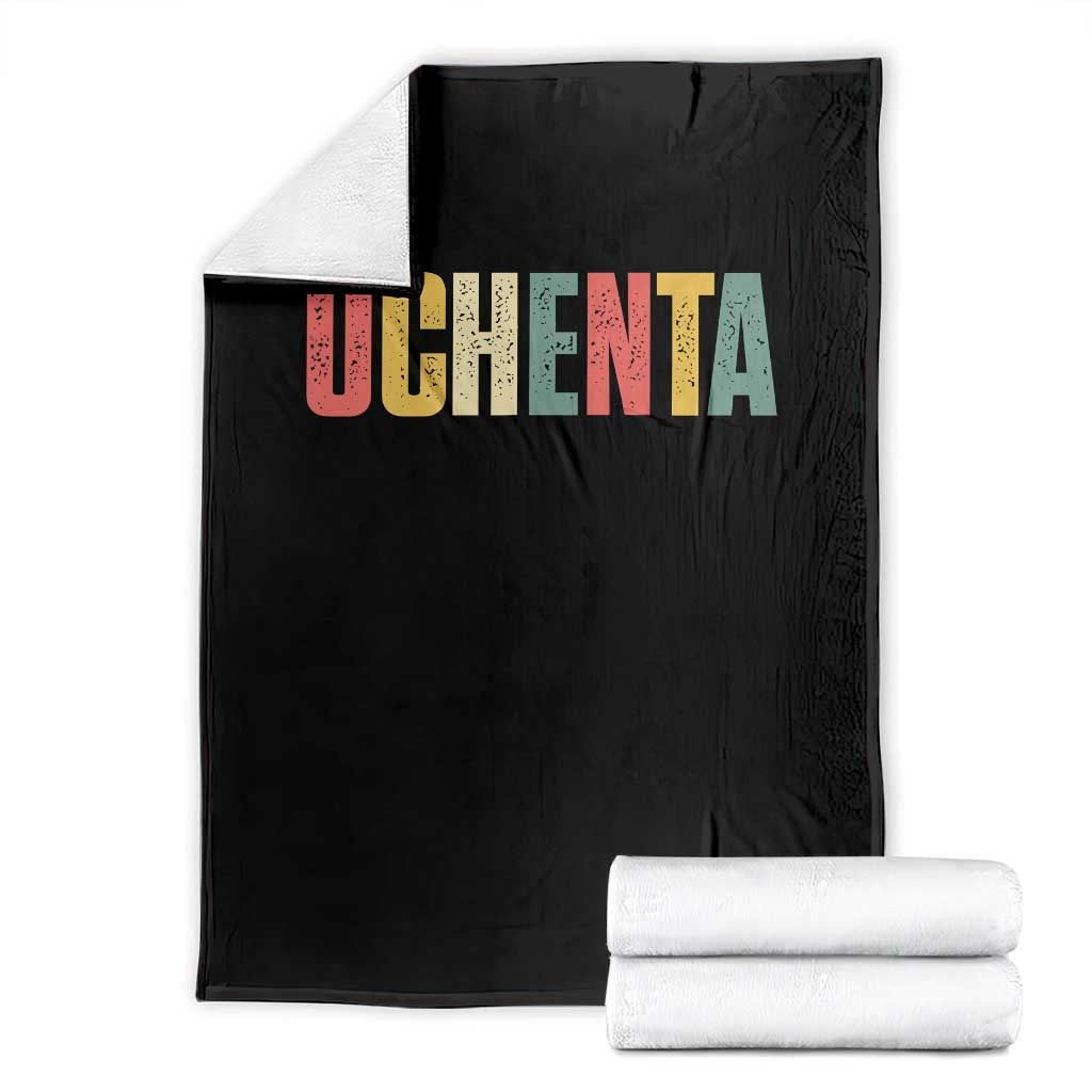 80th Birthday Ochenta Throw Blanket Spanish Mexican 80 Years Old Bday TS11 Black Print Your Wear
