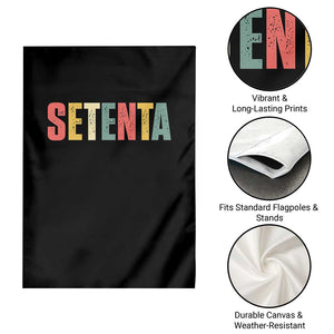 70th Birthday Setenta Garden Flag Spanish Mexican 70 Years Old Bday TS11 Print Your Wear