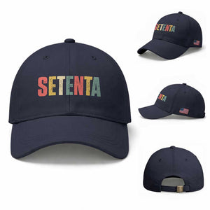 70th Birthday Setenta Baseball Cap Spanish Mexican 70 Years Old Bday TS11 Baseball Cap Universal Fit Navy Print Your Wear