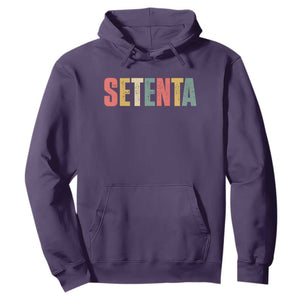 70th Birthday Setenta Hoodie Spanish Mexican 70 Years Old Bday TS11 Purple Print Your Wear