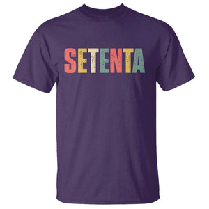 70th Birthday Setenta T Shirt Spanish Mexican 70 Years Old Bday TS11 Purple Print Your Wear