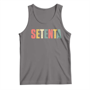 70th Birthday Setenta Tank Top Spanish Mexican 70 Years Old Bday TS11 Deep Heather Print Your Wear