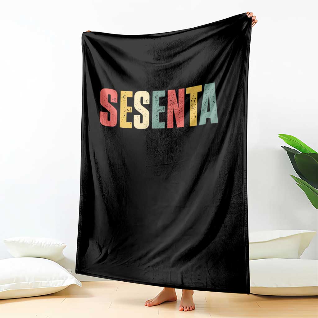 60th Birthday Sesenta Throw Blanket Spanish Mexican 60 Years Old Bday TS11 Print Your Wear