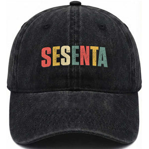 60th Birthday Sesenta Washed Cotton Baseball Cap Spanish Mexican 60 Years Old Bday TS11 Print Your Wear
