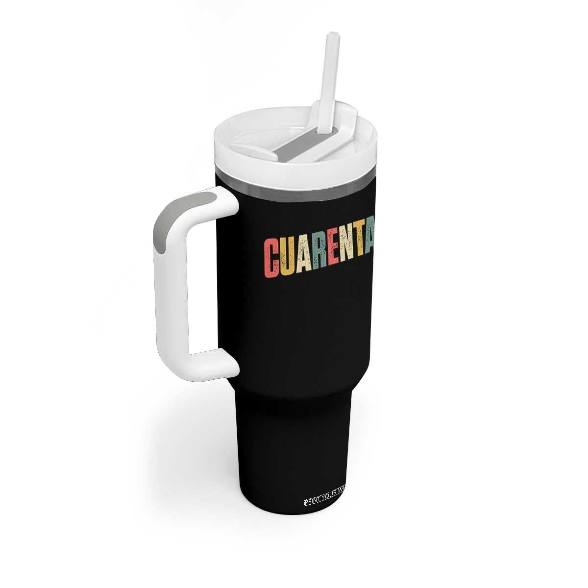 40th Birthday Cuarenta Tumbler With Handle Spanish Mexican 40 Years Old Bday TS11 Print Your Wear