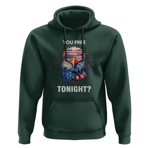 Funny 4th Of July Hoodie You Free Tonight Independence Day Eagle American USA TS11 Dark Forest Green Print Your Wear