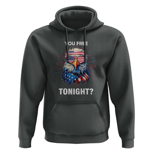 Funny 4th Of July Hoodie You Free Tonight Independence Day Eagle American USA TS11 Dark Heather Print Your Wear