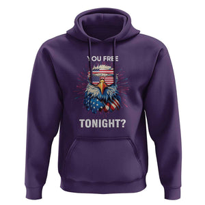 Funny 4th Of July Hoodie You Free Tonight Independence Day Eagle American USA TS11 Purple Print Your Wear