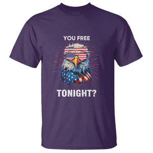 Funny 4th Of July T Shirt You Free Tonight Independence Day Eagle American USA TS11 Purple Print Your Wear