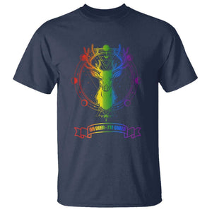 LGBTQ T Shirt Oh Deer I'm Queer Vintage Pride Lesbian Gay TS11 Navy Print Your Wear