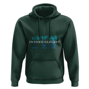 Funny Bartender Hoodie Intoxicologist Bartending Bar Pub Owner TS11 Dark Forest Green Print Your Wear