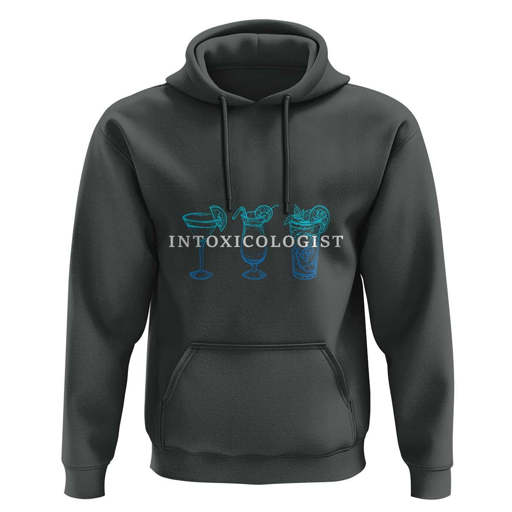 Funny Bartender Hoodie Intoxicologist Bartending Bar Pub Owner TS11 Dark Heather Print Your Wear