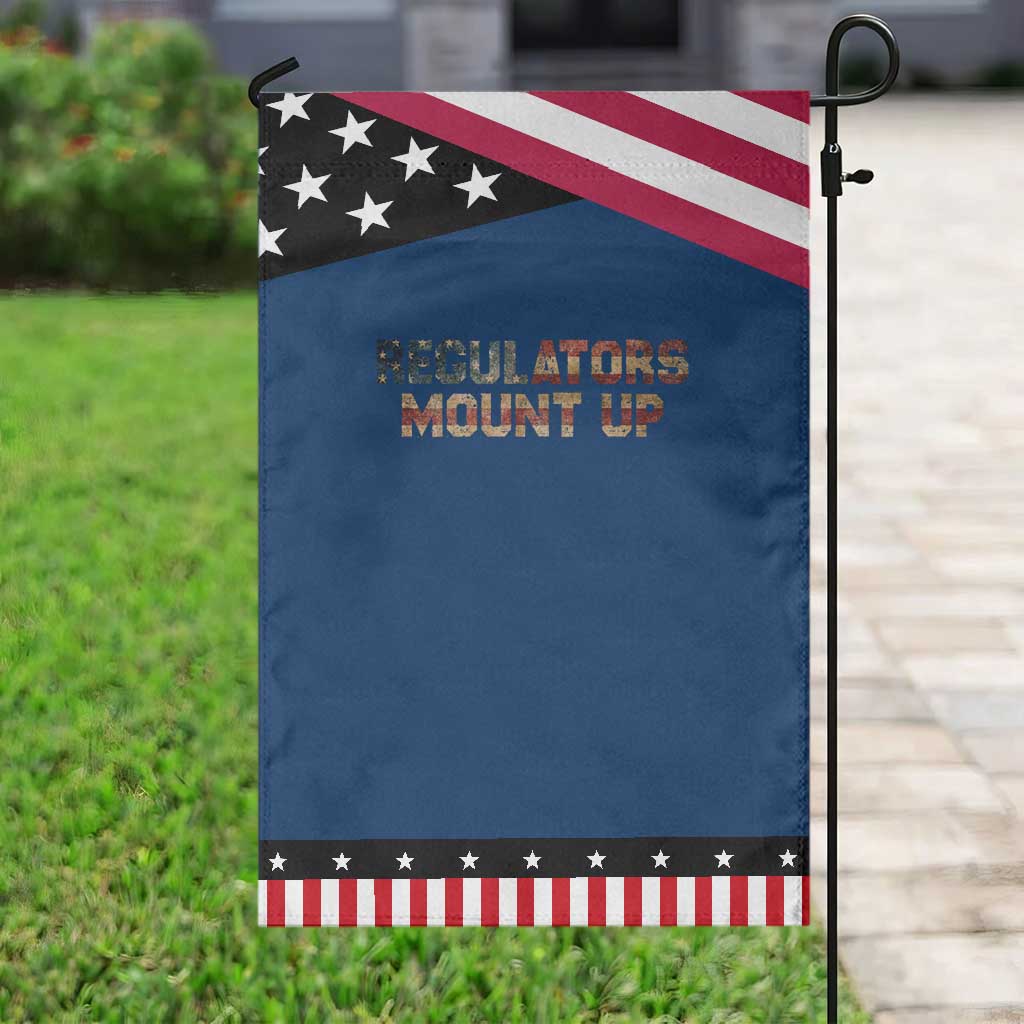 Funny Regulators Mount Up 4th Of July USA Independence Day Garden Flag TS11 Classic Blue Black Print Your Wear