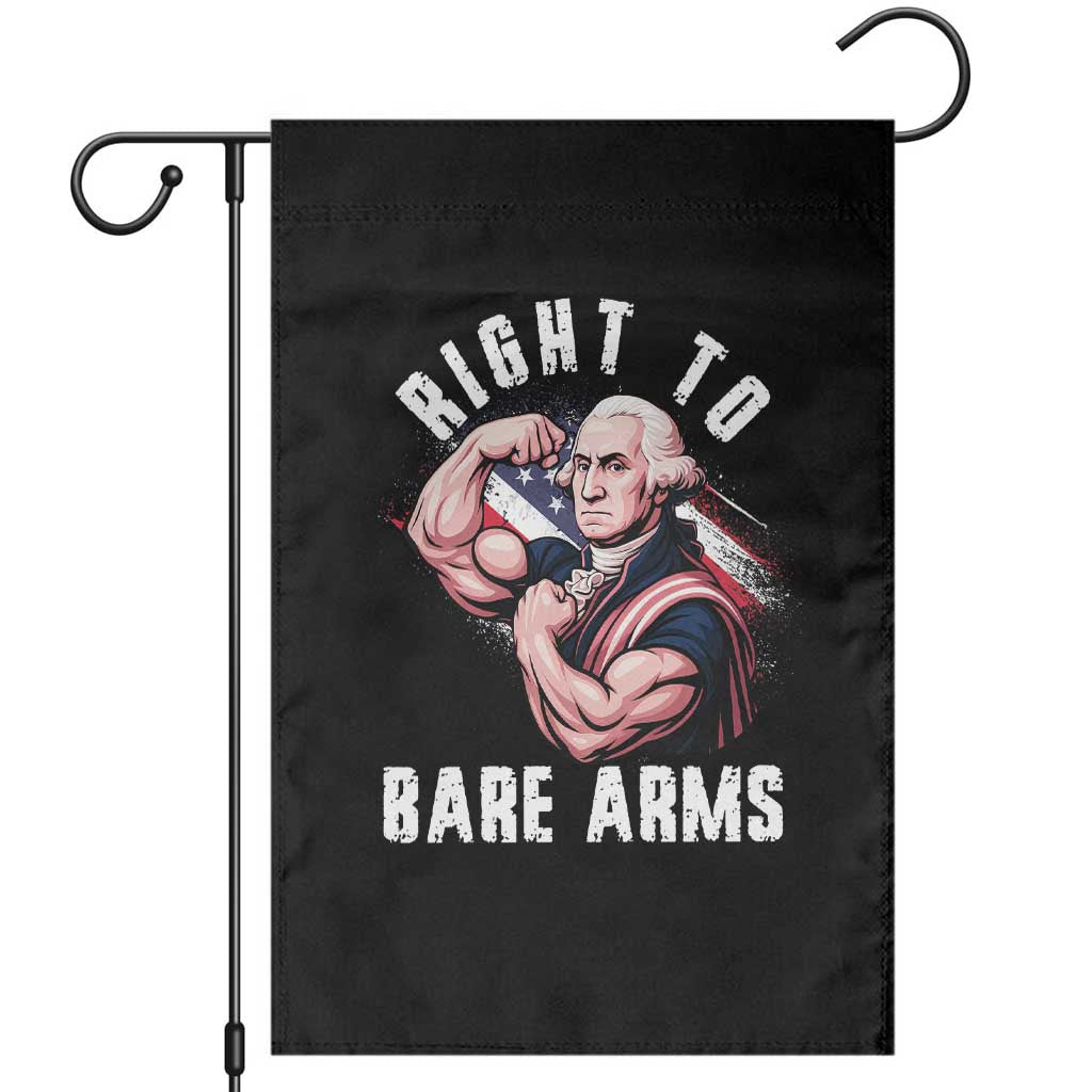 Funny Right To Bare Arms Garden Flag 4th Of July Gym George Washington TS11 Black Print Your Wear