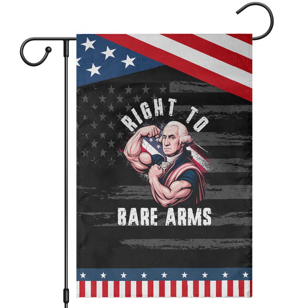 Funny Right To Bare Arms Patriotic Garden Flag 4th Of July Gym George Washington TS11 Distressed Black Blue Print Your Wear