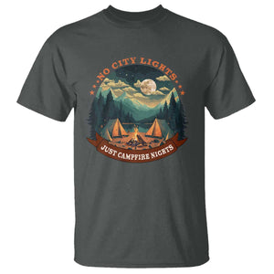 Funny No City Lights Just Campfire Nights T Shirt Camping Lover