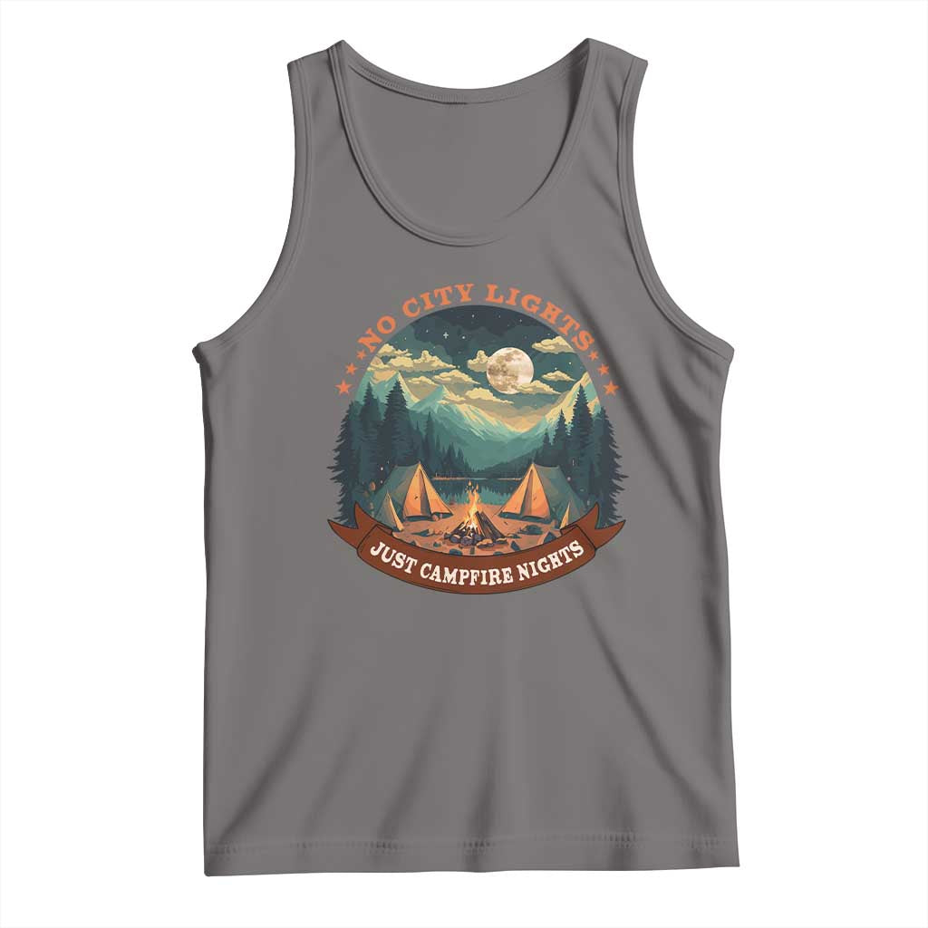Funny No City Lights Just Campfire Nights Tank Top Camping Lover