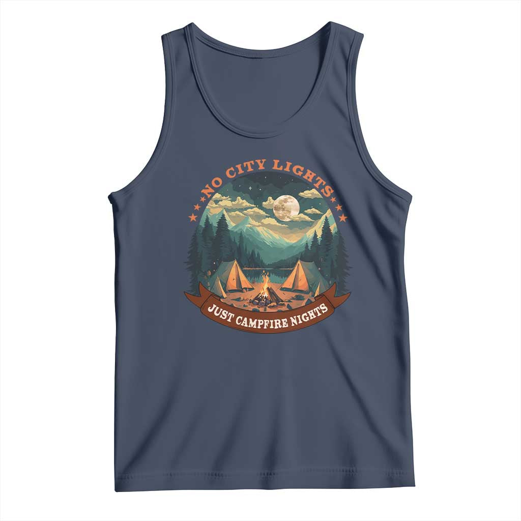 Funny No City Lights Just Campfire Nights Tank Top Camping Lover
