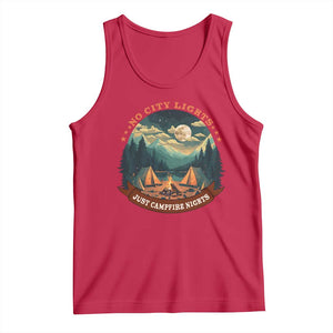 Funny No City Lights Just Campfire Nights Tank Top Camping Lover